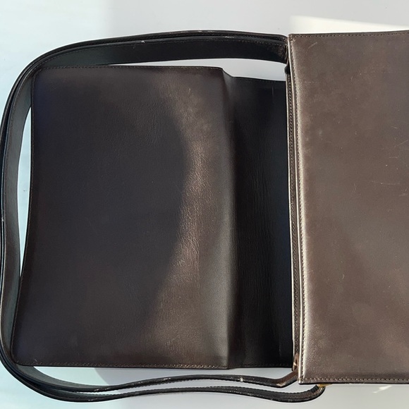 Auth. Vintage Gucci By Tom Ford Era Leather Shoulder Handbag ~ in Dark Brown - Picture 13 of 16